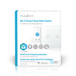 Nedis SmartLife Seinäkytkin | kaksois | Seinäkiinnitys | 1000 W | Android™ / IOS | Lasi | Valkoinen Nedis SmartLife Seinäkytkin | kaksois | Seinäkiinnitys | 1000 W | Android™ / IOS | Lasi | Valkoinen