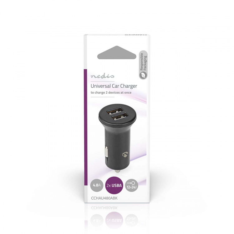 Nedis Autolaturi | 24 W | 2x 2.4 A | Lähtöliitäntöjen määrä: 2 | Portin tyyppi: 2x USB-A | | Single Voltage Output Nedis Autolaturi | 24 W | 2x 2.4 A | Lähtöliitäntöjen määrä: 2 | Portin tyyppi: 2x USB-A | | Single Voltage Output