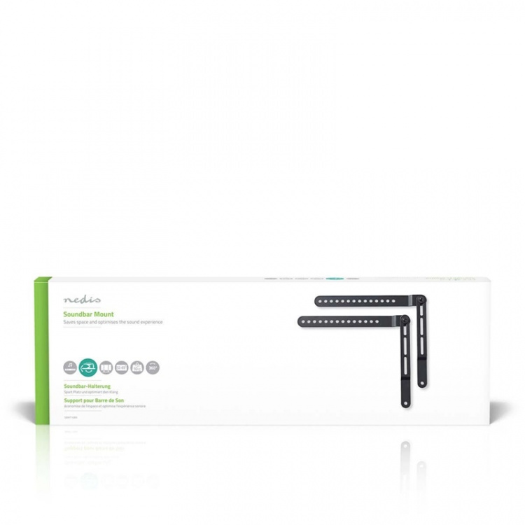 Nedis Soundbar-teline | Sopii käytettäväksi: Yleismalli | Kiinnitetään TV:hen | 10 kg | Käännettävä | Teräs | Musta Nedis Soundbar-teline | Sopii käytettäväksi: Yleismalli | Kiinnitetään TV:hen | 10 kg | Käännettävä | Teräs | Musta