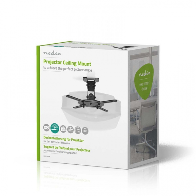 Nedis Projektoriteline | Täysin Säädettävä | 10 kg | Käänneltävä | Kallistettava | Teräs | Musta Nedis Projektoriteline | Täysin Säädettävä | 10 kg | Käänneltävä | Kallistettava | Teräs | Musta