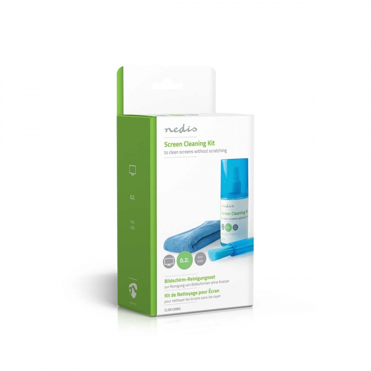 Nedis Näytönpuhdistaja | Suihke | 200 ml | Älypuhelin / Kannettava / Tablet-Laite / TV Näyttö | Pyyhkijä sisältyy Nedis Näytönpuhdistaja | Suihke | 200 ml | Älypuhelin / Kannettava / Tablet-Laite / TV Näyttö | Pyyhkijä sisältyy