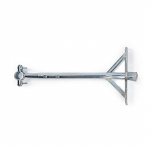 Nedis Antennikiinnike Seinään | Minimi etäisyys seinästä: 550 mm | Maksimi etäisyys seinästä: 950 mm | Etäisyys seinästä: 0.00 mm | Puristushalkaisija: 32 - 42 mm | Teräs | Hopea