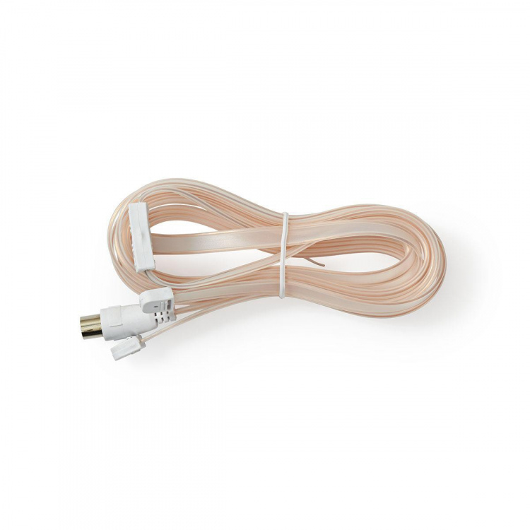 Nedis Koaksiaalikaapeli | IEC (Coax) Uros | Open | Niklattu | 50 Ohm | Suojaamaton | 1.90 m | Litteä | PVC | Valkoinen | Laatikko Nedis Koaksiaalikaapeli | IEC (Coax) Uros | Open | Niklattu | 50 Ohm | Suojaamaton | 1.90 m | Litteä | PVC | Valkoinen | Laatikko