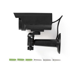 Nedis Hämäyskamera | Luoti | IP44 | Paristokäyttöinen / Solar Powered | Ulkotila | Sisältää seinäkiinnikkeen | Musta Nedis Hämäyskamera | Luoti | IP44 | Paristokäyttöinen / Solar Powered | Ulkotila | Sisältää seinäkiinnikkeen | Musta