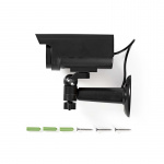 Nedis Hämäyskamera | Luoti | IP44 | Paristokäyttöinen / Solar Powered | Ulkotila | Sisältää seinäkiinnikkeen | Musta Nedis Hämäyskamera | Luoti | IP44 | Paristokäyttöinen / Solar Powered | Ulkotila | Sisältää seinäkiinnikkeen | Musta