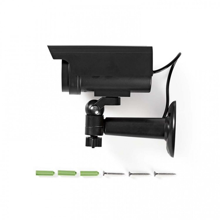 Nedis Hämäyskamera | Luoti | IP44 | Paristokäyttöinen / Solar Powered | Ulkotila | Sisältää seinäkiinnikkeen | Musta Nedis Hämäyskamera | Luoti | IP44 | Paristokäyttöinen / Solar Powered | Ulkotila | Sisältää seinäkiinnikkeen | Musta