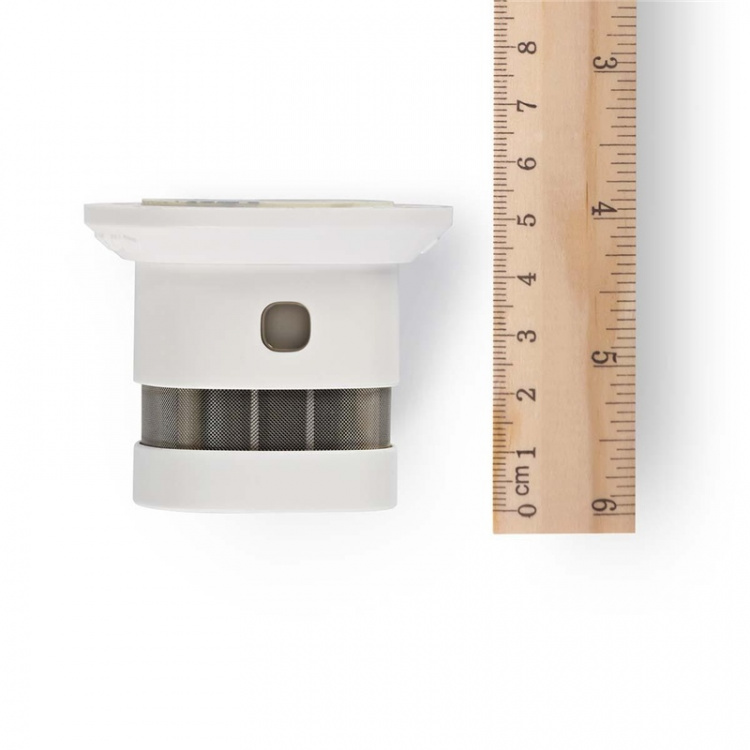 Nedis Savuvaroitin | Paristokäyttöinen | Pariston ikä jopa: 10 Vuotta | EN 14604 | Pysäytyspainikkeella | Testipainikkeella | 85 dB | ABS-Muovi | Valkoinen