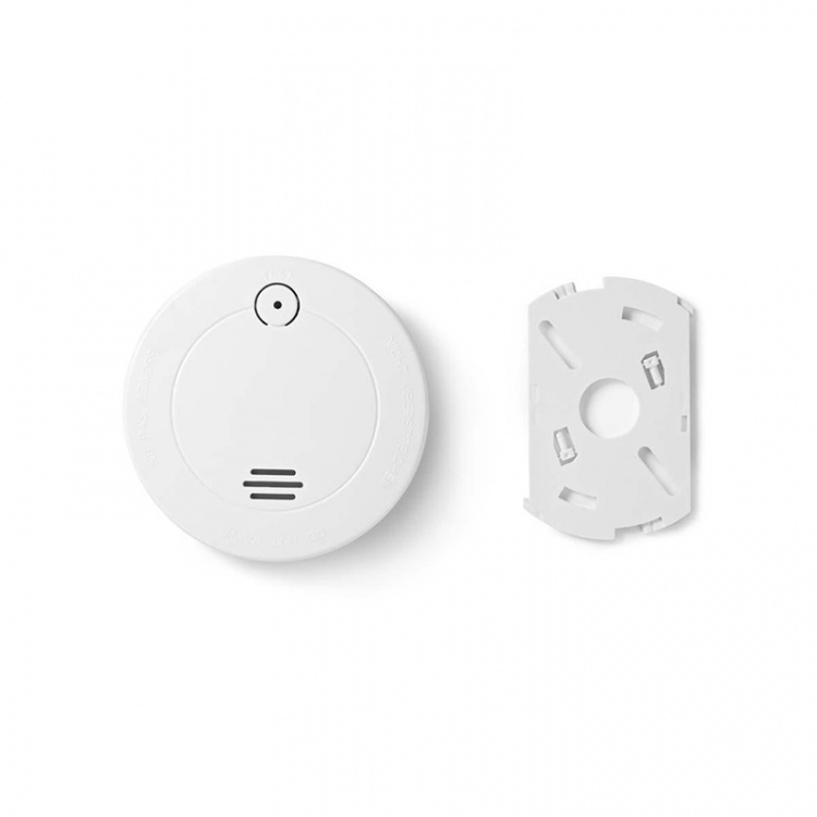 Nedis Savuvaroitin | Paristokäyttöinen | Pariston ikä jopa: 1 Vuotta | EN 14604 | Testipainikkeella | 85 dB | ABS-Muovi | Valkoinen