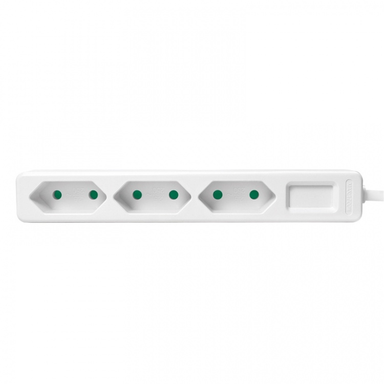 LogiLink Grenuttag Slim Euro 3vägs 1,5m LogiLink Grenuttag Slim Euro 3vägs 1,5m