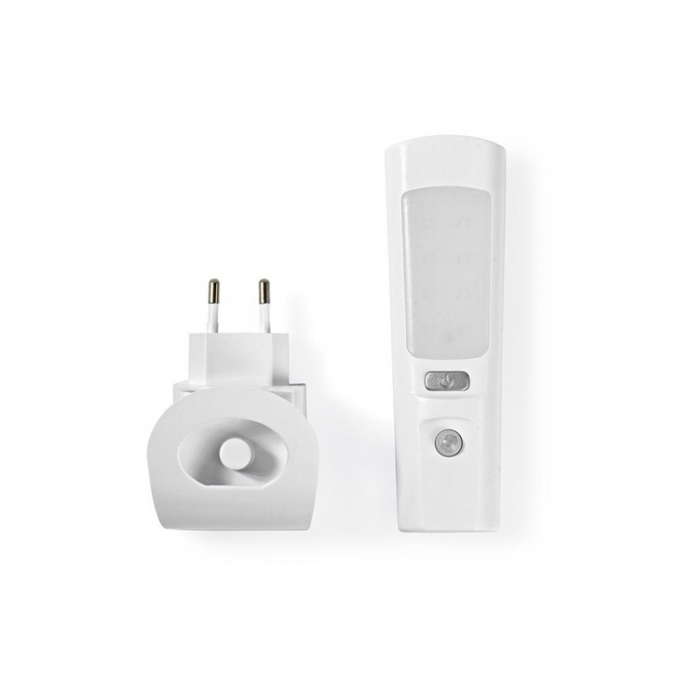 Nedis LED-Yövalo ja Taskulamppu | Verkkovirtakäyttöinen | 220 - 240 V AC 50 Hz | 1.30 W | Ladattava | Nimellisvaloteho: 37 lm | Valoalue: 3 m | Säteen kulma: 71 ° | LED taskulamppu