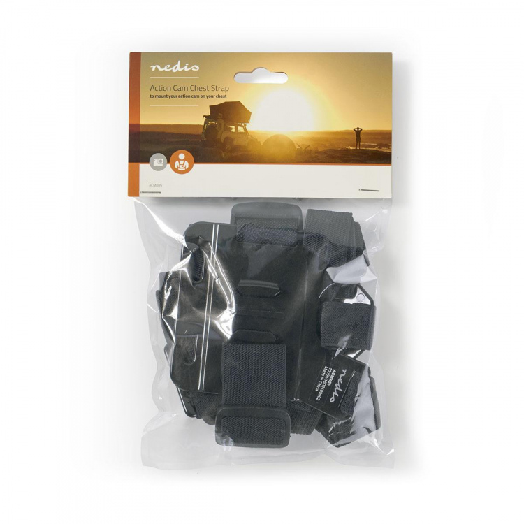 Nedis Action-kamera Kiinnike | Valjaat | Musta
