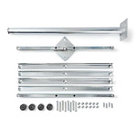 Nedis Satelliitti Parvekejalusta | Maston pituus: 0.75 m | Astian maksimikoko: 90.0 cm | Pohjalevyn koko: 4 x 30 x 30 cm | Teräs | Hopea Nedis Satelliitti Parvekejalusta | Maston pituus: 0.75 m | Astian maksimikoko: 90.0 cm | Pohjalevyn koko: 4 x 30 x 30 cm | Teräs | Hopea