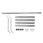 Nedis Satelliitti Parvekejalusta | Maston pituus: 1.00 m | Astian maksimikoko: 90.0 cm | Pohjalevyn koko: 1 x 50 x 50 cm | Teräs | Hopea