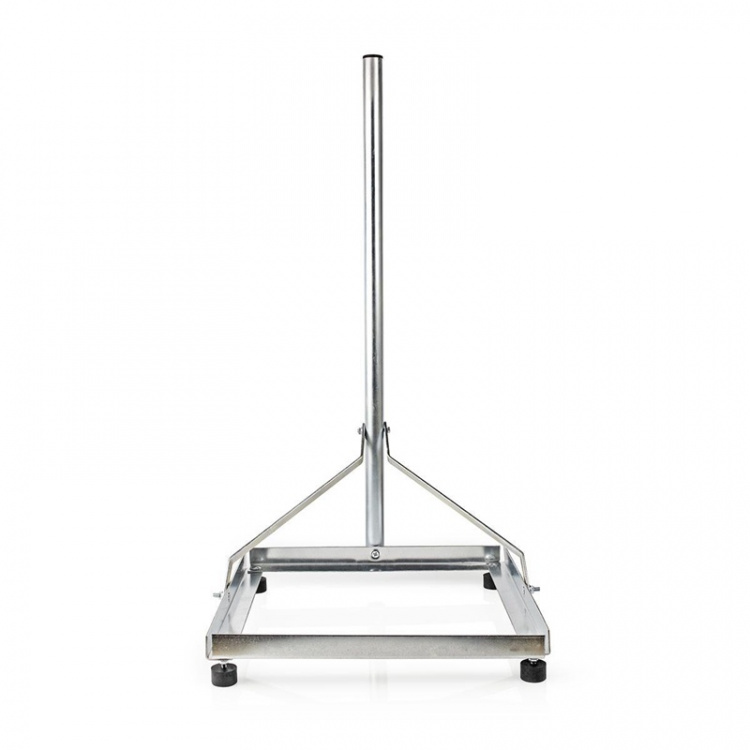 Nedis Satelliitti Parvekejalusta | Maston pituus: 1.00 m | Astian maksimikoko: 90.0 cm | Pohjalevyn koko: 1 x 50 x 50 cm | Teräs | Hopea