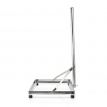 Nedis Satelliitti Parvekejalusta | Maston pituus: 1.00 m | Astian maksimikoko: 90.0 cm | Pohjalevyn koko: 1 x 50 x 50 cm | Teräs | Hopea