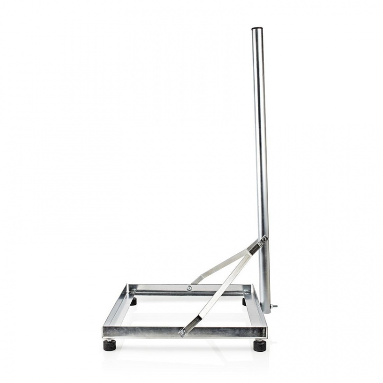 Nedis Satelliitti Parvekejalusta | Maston pituus: 1.00 m | Astian maksimikoko: 90.0 cm | Pohjalevyn koko: 1 x 50 x 50 cm | Teräs | Hopea