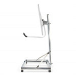 Nedis Satelliitti Parvekejalusta | Maston pituus: 1.00 m | Astian maksimikoko: 90.0 cm | Pohjalevyn koko: 1 x 50 x 50 cm | Teräs | Hopea