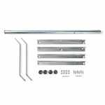 Nedis Satelliitti Parvekejalusta | Maston pituus: 1.00 m | Astian maksimikoko: 90.0 cm | Pohjalevyn koko: 1 x 50 x 50 cm | Teräs | Hopea