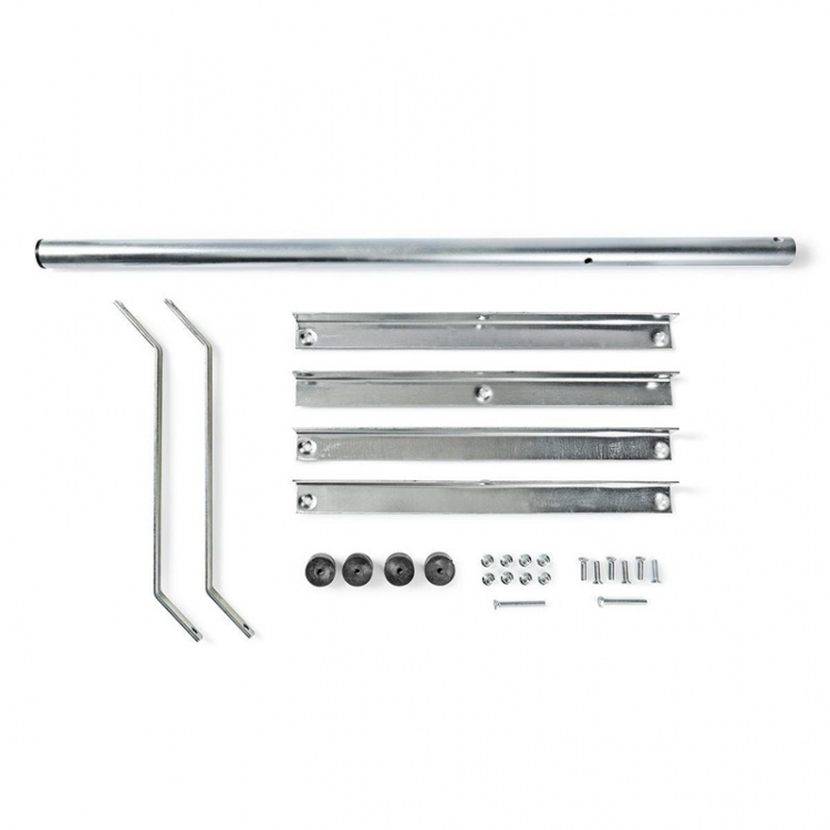 Nedis Satelliitti Parvekejalusta | Maston pituus: 1.00 m | Astian maksimikoko: 90.0 cm | Pohjalevyn koko: 1 x 50 x 50 cm | Teräs | Hopea