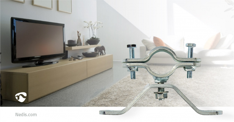 Nedis Satelliitti Mastokiinnike | Halkaisija-alue: 38 - 40 mm | Teräs | Hopea