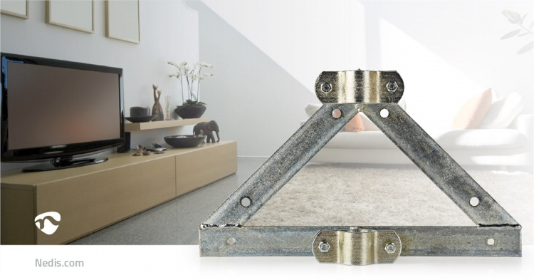 Nedis Antennikiinnike Seinään | Etäisyys seinästä: 90 mm | Puristushalkaisija: 32-42 mm | Teräs | Hopea Nedis Antennikiinnike Seinään | Etäisyys seinästä: 90 mm | Puristushalkaisija: 32-42 mm | Teräs | Hopea