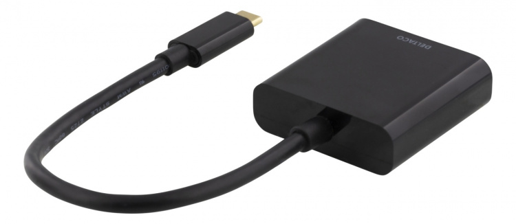 DELTACO USB-C - HDMI-sovitin, 4096x2160 30Hz, musta DELTACO USB-C - HDMI-sovitin, 4096x2160 30Hz, musta