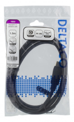 DELTACO DisplayPort-kaapeli, 1,5m, 4K UHD, DP 1.2, musta