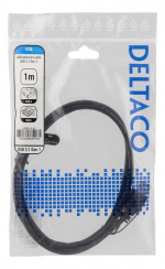 DELTACO USB 3.1 Gen 1 -jatkokaapeli, 1m, USB-A ur - USB-A na, musta