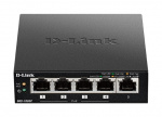 D-Link DGS-1005P pöytämallinen kytkin, 5 porttia, Gigabit, PoE+, musta