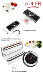 Adler AD 4484 tyhjiöpakkaaja, musta