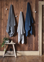 Kosta Linnewäfveri Frotté Bomull/Lin Mörkgrå 70X130 Kosta Linnewäfveri Frotté Bomull/Lin Mörkgrå 70X130