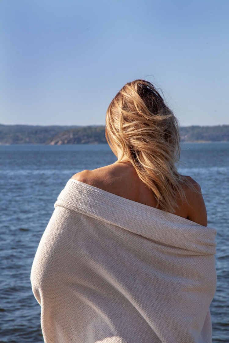 Kosta Linnewäfveri Frotté Bomull/Lin Sand 70X130 Kosta Linnewäfveri Frotté Bomull/Lin Sand 70X130