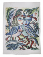 Kosta Linnewäfveri Turturduvor Vit 150X210