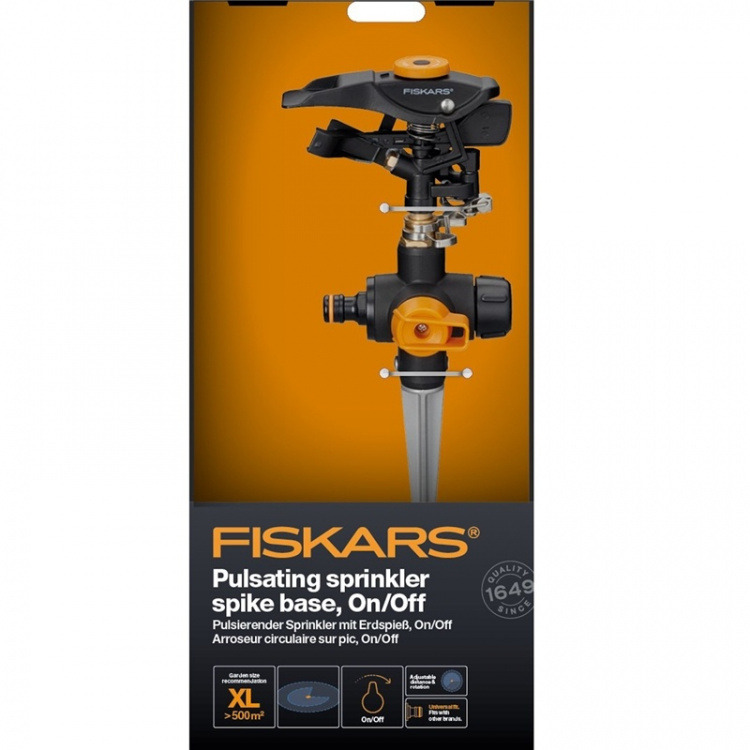 Fiskars Impulsspridare med jordspik