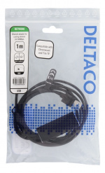 DELTACO Ethernet-sovitin mediatoistimia varten, USB, RJ45, musta DELTACO Ethernet-sovitin mediatoistimia varten, USB, RJ45, musta