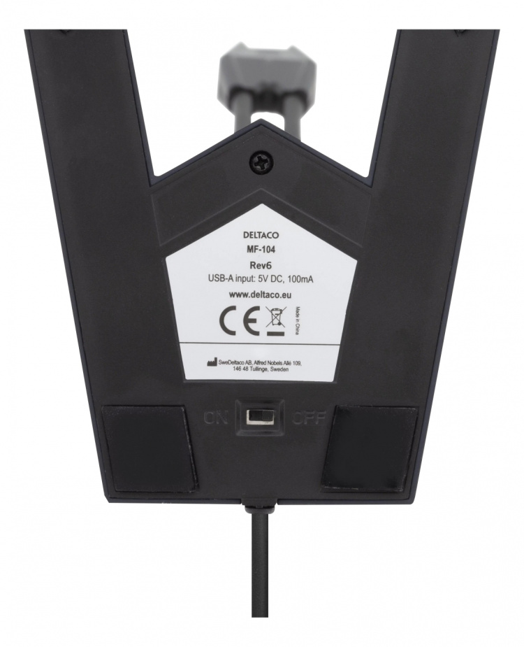 DELTACO USB-pöytämikrofoni, taajuusvaste 100Hz - 1kHz, musta/harmaa DELTACO USB-pöytämikrofoni, taajuusvaste 100Hz - 1kHz, musta/harmaa