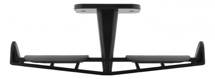 DELTACO GAMING kaksihaarainen kuulokeripustin, ABS-muovia, 3M, musta