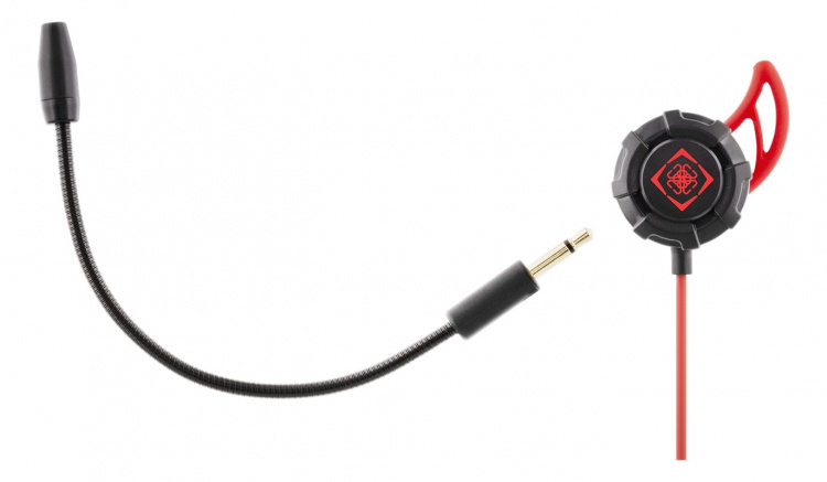 DELTACO GAMING kuulokemikrofoni pelaajille, in-ear, punainen