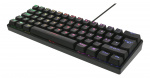 DELTACO GAMING mekaaninen näppäimistö punaisilla kytkimillä, 60% RGB, 62st näppäintä