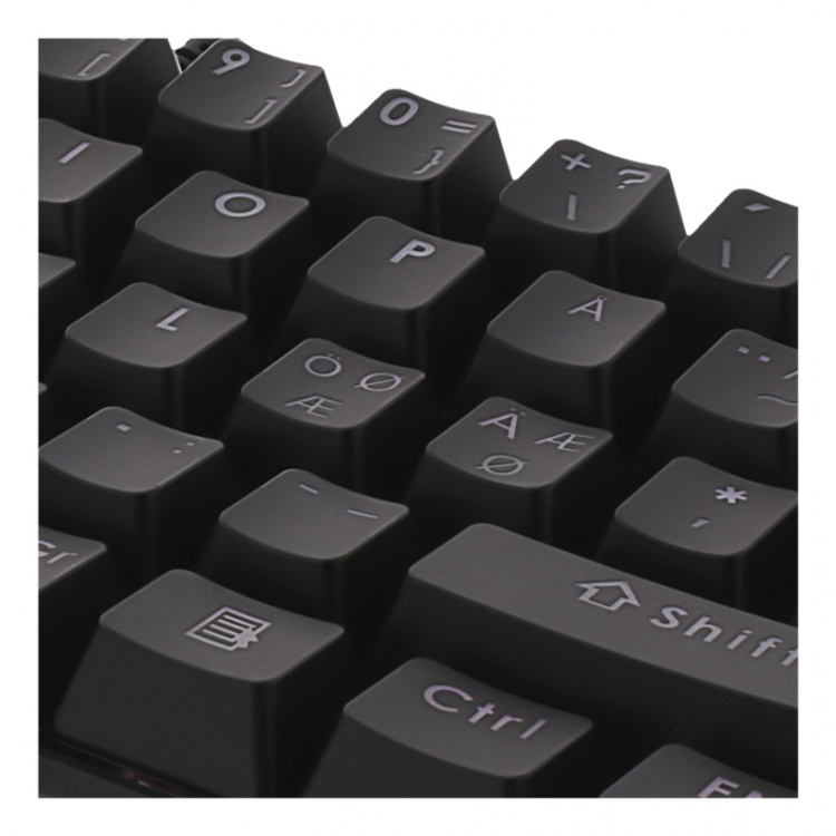 DELTACO GAMING mekaaninen näppäimistö punaisilla kytkimillä, 60% RGB, 62st näppäintä