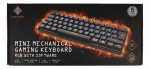 DELTACO GAMING mekaaninen näppäimistö punaisilla kytkimillä, 60% RGB, 62st näppäintä