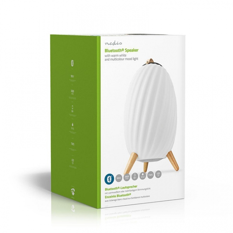 Nedis Bluetooth Kaiutin Tunnelmavalolla | 6 tuntia | Tunnelmallinen | 90 W | Mono | Lämmin Valkoinen / RGB | IPX5 | Linkitettävä | Harmaa / Valkoinen Nedis Bluetooth Kaiutin Tunnelmavalolla | 6 tuntia | Tunnelmallinen | 90 W | Mono | Lämmin Valkoinen / RGB | IPX5 | Linkitettävä | Harmaa / Valkoinen