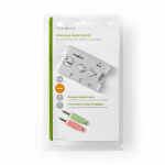 Nedis Audiokytkin | Audio- / video- / datayhteyksien syöttö: 2x 3.5 mm Male | Audio- / video- / datayhteyksien ulostulo: 2.5 mm Female / 3x 3.5 mm Female | Toiminnan hallinta: Ohjekirja | Painikkeiden lukumäärä: 3