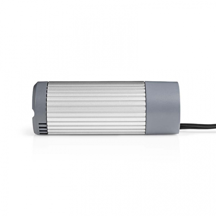 Nedis Invertteri Muunnettu Siniaalto | Tulojännite: 12 V DC | Laitteen lähtövirran liittimet: Type F (CEE 7/3) / USB-A | 230 V AC 50 Hz | 100 W | Lähtöliitännän huipputeho: 200 W | Tupakansytytinliitin | Hopea