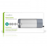 Nedis Invertteri Muunnettu Siniaalto | Tulojännite: 12 V DC | Laitteen lähtövirran liittimet: Type F (CEE 7/3) / USB-A | 230 V AC 50 Hz | 100 W | Lähtöliitännän huipputeho: 200 W | Tupakansytytinliitin | Hopea