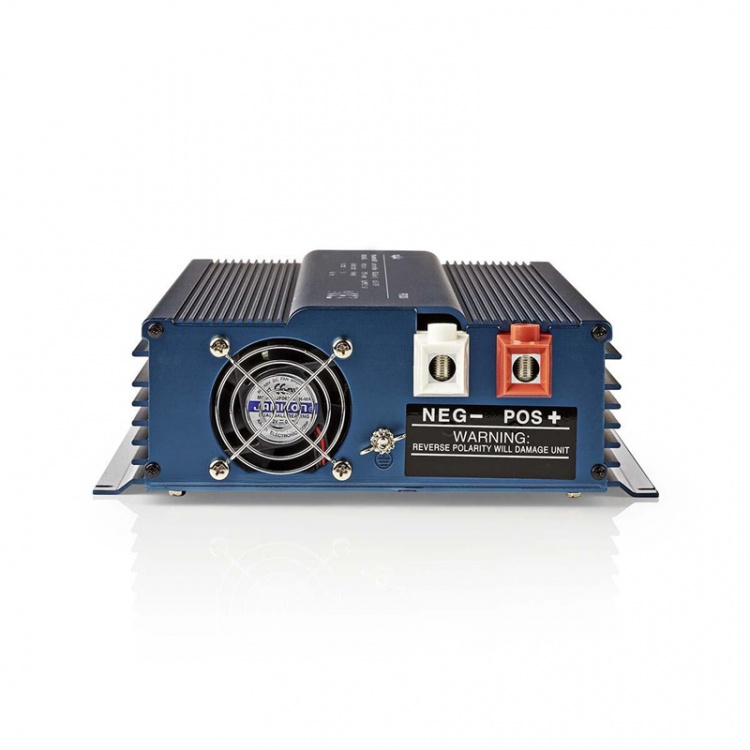 Nedis Invertteri Puhdas Siniaalto | Tulojännite: 24 V DC | Laitteen lähtövirran liittimet: Type F (CEE 7/3) | 230 V AC 50 Hz | 1000 W | Lähtöliitännän huipputeho: 2000 W | Ruuviliitin | Puhdas siniaalto | Sulake | Sininen Nedis Invertteri Puhdas Siniaalto | Tulojännite: 24 V DC | Laitteen lähtövirran liittimet: Type F (CEE 7/3) | 230 V AC 50 Hz | 1000 W | Lähtöliitännän huipputeho: 2000 W | Ruuviliitin | Puhdas siniaalto | Sulake | Sininen