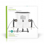 Nedis Photo Studio Sarja | 400 lm | Kokoontaitettava | Tausta sisältyy | Matkalaukku sisältyy | Musta Nedis Photo Studio Sarja | 400 lm | Kokoontaitettava | Tausta sisältyy | Matkalaukku sisältyy | Musta