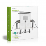 Nedis Photo Studio Sarja | 400 lm | Kokoontaitettava | Tausta sisältyy | Matkalaukku sisältyy | Musta Nedis Photo Studio Sarja | 400 lm | Kokoontaitettava | Tausta sisältyy | Matkalaukku sisältyy | Musta