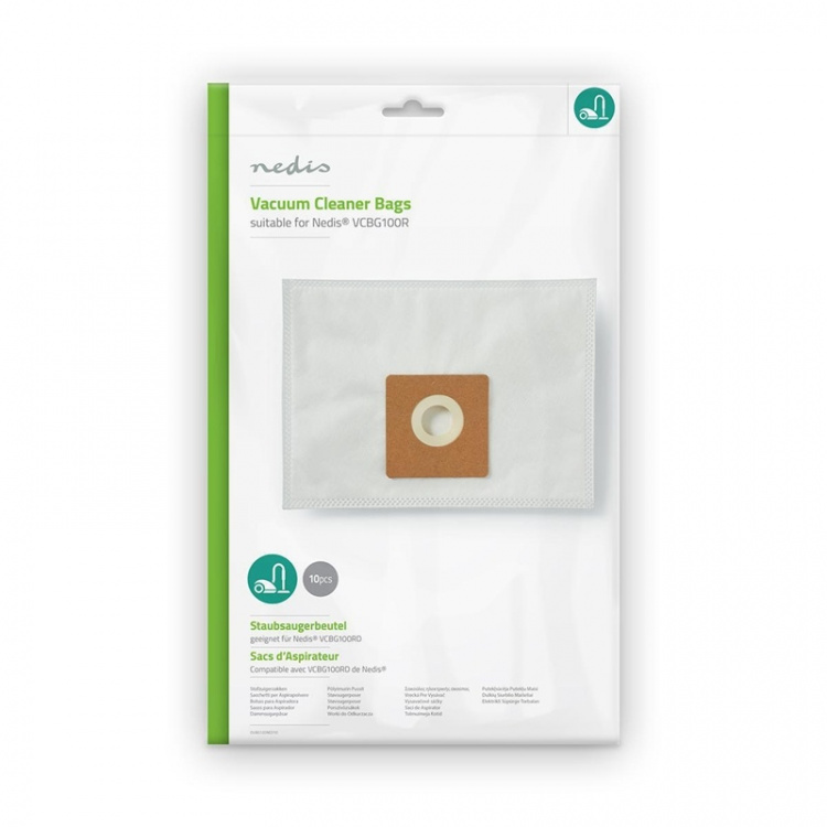 Nedis Pölypussi | 10 kpl | Mikrokuitu | Eniten myyty: Nedis VCBG100xx | Valkoinen