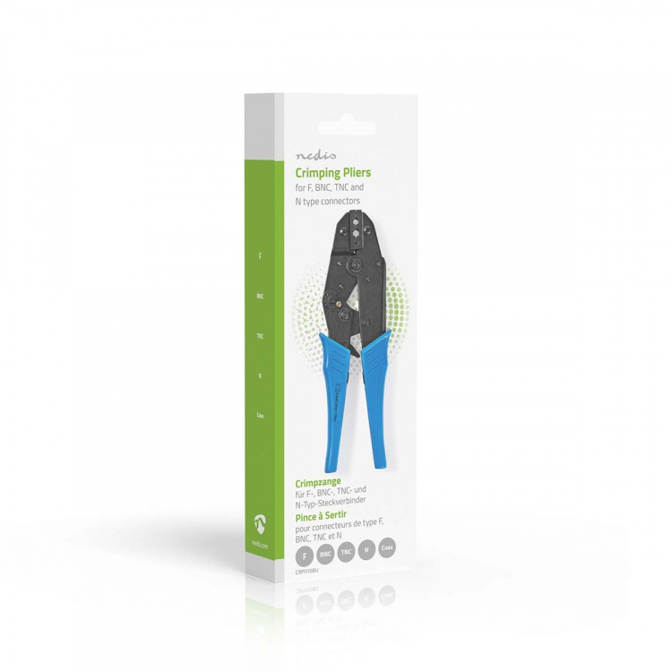 Nedis Kuorintapihdit | BNC / F / RG58 / RG59 | Pihdit | Metalli / PVC | Musta / Sininen